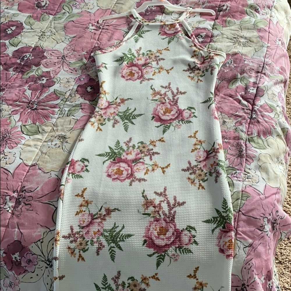 White floral dress